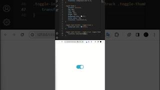 toggle button in #html  and #css  #shorts #coding