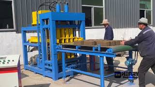 Fully automatic hydraulic soil earth clay interlocking block machine make 4 bricks at a time