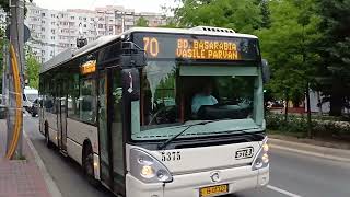 Troleibuzul Irisbus Citelis #5375 pe linia 70 parasind statia Baba Novac