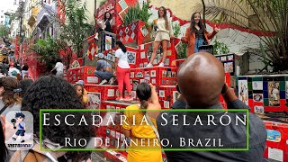 Escadaria Selarón - A Colorful Walking Tour in the Heart of Rio de Janeiro | 4K"