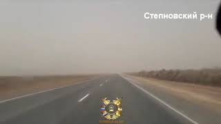 Una tormenta de Polvo azota el este de Stavropol, Rusia