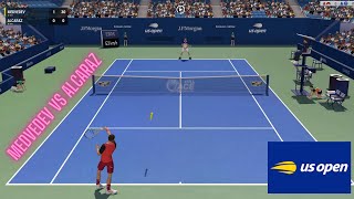 Daniil Medvedev vs Carlos Alcaraz | US Open 2023 Semi-Final | Full Ace Tennis Simulator (PC)