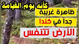 مشهد رهيب كأنه يوم القيامة!! في كندا الأرض تعلو وتهبط كأنها تتنفس