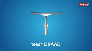 How to apply the chromed, round tesa® Draad shower glass wiper