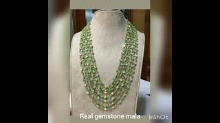 Real gemstone long necklaces