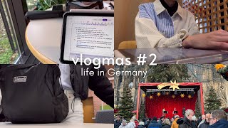 VLOGMAS 2 | student life in Germany 👩🏻‍🎓 studying & my struggles living in 🇩🇪