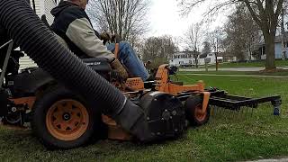 Dethatching season started today working with new setup