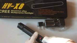 S01 Taser torcia, Paralyseur, Schok-apparaat, Elektroschocker Stun Baton POLICE HY-X8