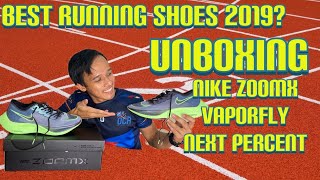 Nike zoomx vaporfly next percent, best running shoes 2019 unboxing  video