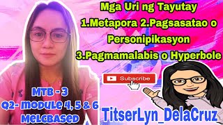 Uri ng Tayutay || Metapora || Pagsasatao o Personipikasyon || Pagmamalabis o Hyperbole