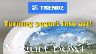 Tell you how to turn yogurt into art !  #food #art #painting