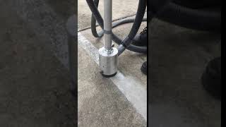 Vacuum Blasting a Paint Strip