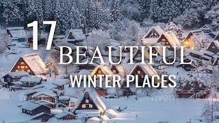 17 Aerial Drone & Ground Views Of Winter Wonderlands Across The World With Music Only - No Narrator