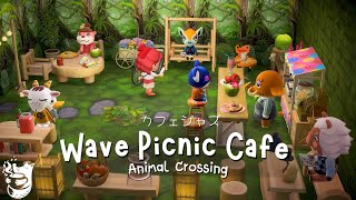 Wave Picnic Cafe ☕🍃 ACNH Villagers | Cozy Forest Jazz Ambience 🍀🍂 Study Music | Chill & Work Aid 🎧❤️