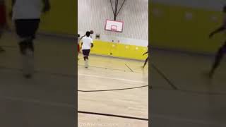 16 years old Pop Smoke playing basketball (red shoes & white shorts)