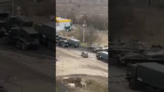 Columns of military equipment are moved from Crimea to Ukraine