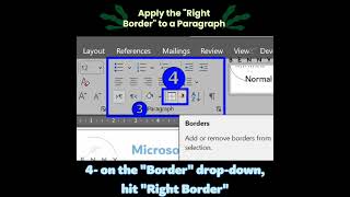 Insert the Right Border to a Paragraph #wordtutorial #paragraph #border