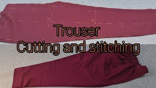 Trouser cutting and stitching with step by step/Trouser cutting#stitching