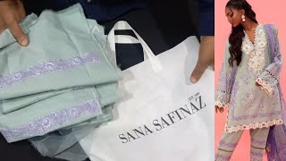 Sana Safinaz Dress Prepration with Dupatta || Cutting & Stitching