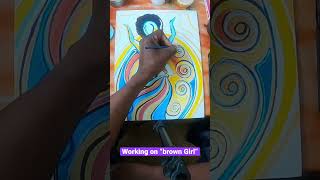 Timelapse. Working on “brown Girl” 2023