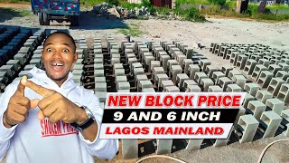 "Latest Price Update for 9 and 6 Inch Blocks on Lagos Mainland – September 2024"