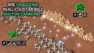 50 (mobile) Photon Cannons vs 50 Dragoons, who wins? 【Daily StarCraft Brawl】