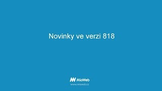 MioWeb aktualizace 818