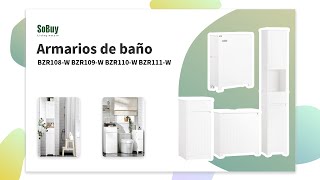 SoBuy Armarios de baño | Mueble de baño | Mueble para lavamanos | Gabinetes de baño | BZR108-W