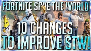 FORTNITE STW: 10 CHANGES I'D IMPLEMENT IF I WAS IN CHARGE OF STW!