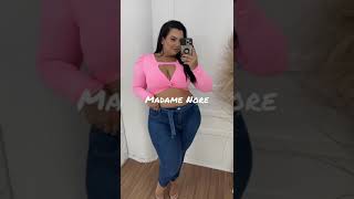 Calça jeans Plus size feminino c/ cinto cintura alta