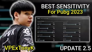 New Best VPExTonyK Sensitivity Setting For Pubg Mobile | Perfect Sensitivity & Control Code 2.5