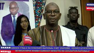 GRANDE FINALE DU CONCOURS NATIONAL D'ART ORATOIRE : REVIVEZ LE DISCOURS DE MOUSTAPHA MAMBA GUIRASSY