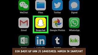 Een back‐up van je camerarol maken in Snapchat