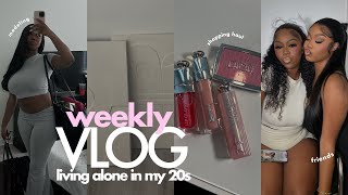 weekly vlog | living alone in my 20s, vacation haul, content days, catching up on wig collabs + more