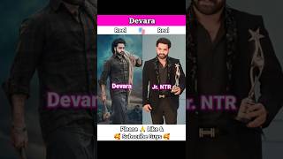 Devara Part 1 Reel Vs Real All Cast With Name _ Devara Movie 😱🥵#ytshorts #shorts #south #shortsfeed