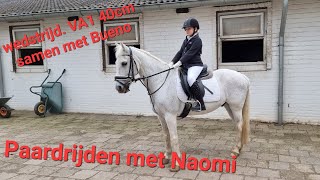 paardrijden met Naomi. wedstrijd VA1 40cm