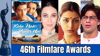 46 Filmfare Awards /2001 Filmfare Awards #filmfareawards #shahrukh_khan #hrithikroshan #sanjaydutt