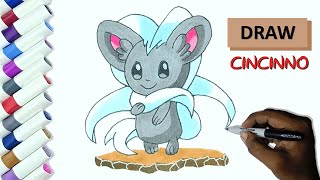 Drawing Cincinno !!! How To Draw Cincinno from Pokemon