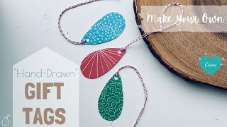 DIY GIFT TAGS Hand-Drawn Look : How To Use Canva Step By Step Tutorial : Make Something Special