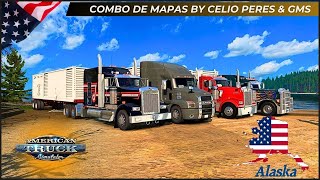 ATS 1.49 I Combo de Mapa espetacular by Celio Peres & GMS !!! Missão Alaska !!! Comboio com amigos !