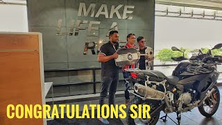 India's first BMW F850GS delivery at Ahmedabad BMW gallops (congratulations Dr. jitendra shroff)