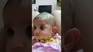 when your baby is not in the mood of sleeping😴 !! cute baby video