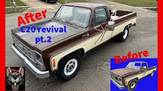 1979 C20 revival part 2 making the truck road ready, will be up for sale soon. pressure washing!