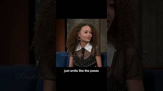 Young Nico Parker teaches  Stephen Colbert how to pose for Cameras #shorts #talkshow #interview