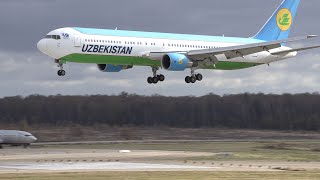 Боинг 767-300 Uzbekistan Airlines, прилет и вылет из Домодедово, 13.10.23.