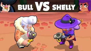 BULL VS SHELLY | 1 vs 1 | Brawl Stars