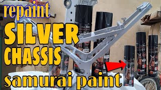 repaint SILVER CHASSIS /raider150 using SAMURAI paint