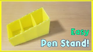 How to Make an Easy Pen Stand With Cardboard - Easy Cardboard Organizer DIY