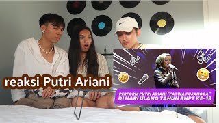 REAKSI MODEL LUAR NEGERI LIAT Putri Ariani - Fatwa Pujangga (cover) SUARANYA PENUH PENGHAYATAN BGT!!