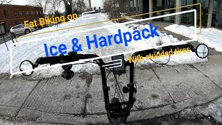 Fat Bike Riding Ice and Hard Pack w/ studs and wheelies!!